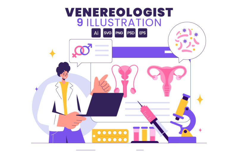 9-venereologist-diagnostic-illustration