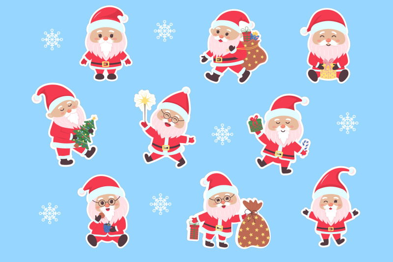 santa-claus-stickers