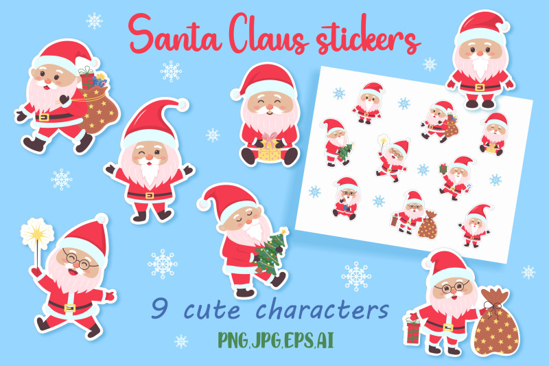 santa-claus-stickers