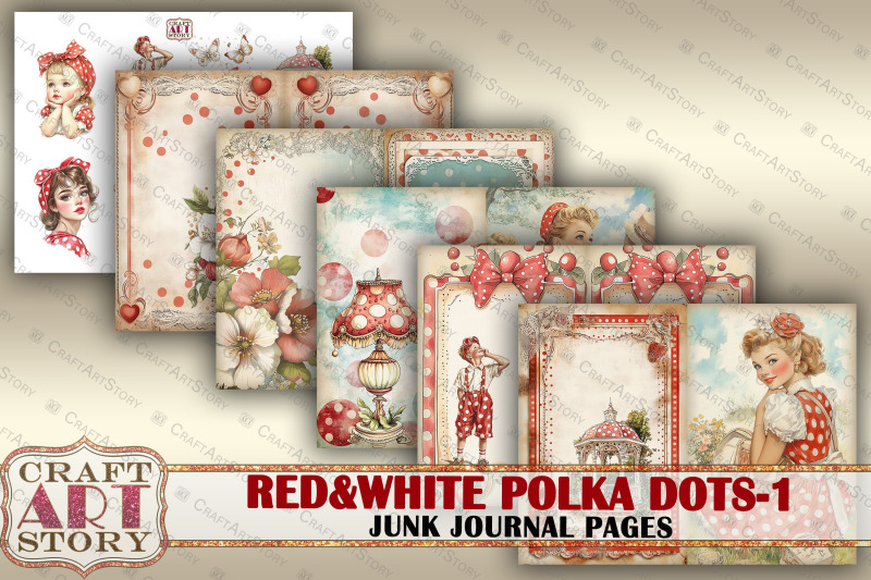 retro-fashion-junk-journal-kit-red-amp-white-polka-dots-part-1