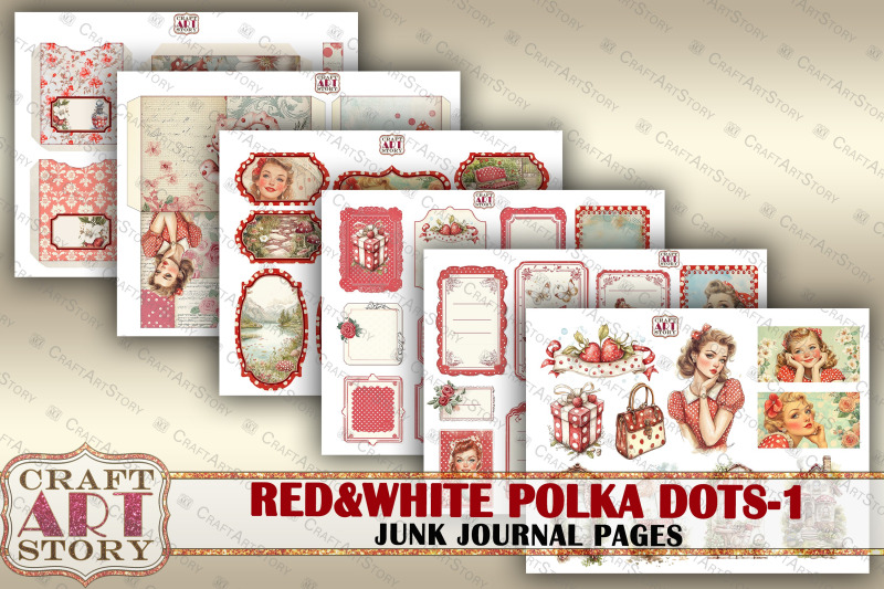 retro-fashion-junk-journal-kit-red-amp-white-polka-dots-part-1