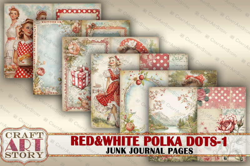 retro-fashion-junk-journal-kit-red-amp-white-polka-dots-part-1