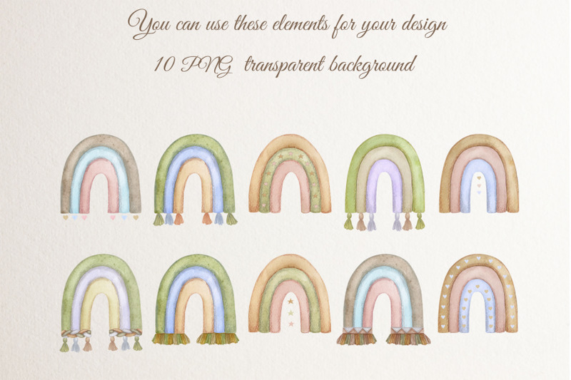 boho-rainbows-watercolor-clip-art-png