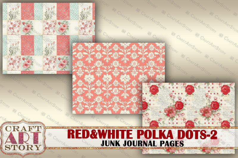 retro-fashion-junk-journal-kit-red-amp-white-polka-dots-part-2