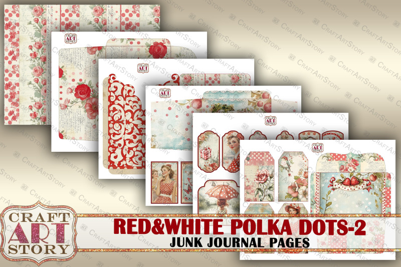 retro-fashion-junk-journal-kit-red-amp-white-polka-dots-part-2