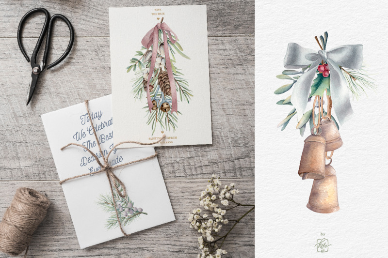 watercolor-christmas-bouquet