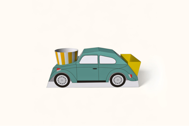 car-food-box-3d-papercraft