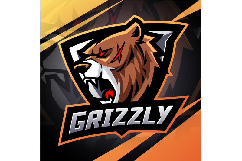 grizzly-esport-mascot-logo-design