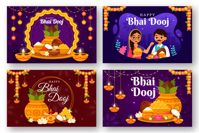 12-bhai-dooj-indian-festival-illustration