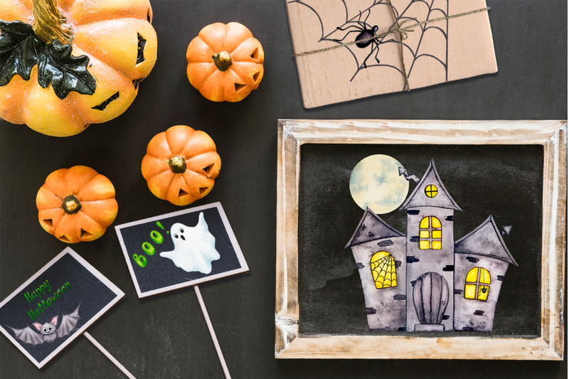 halloween-collection-of-watercolor-clipart-png