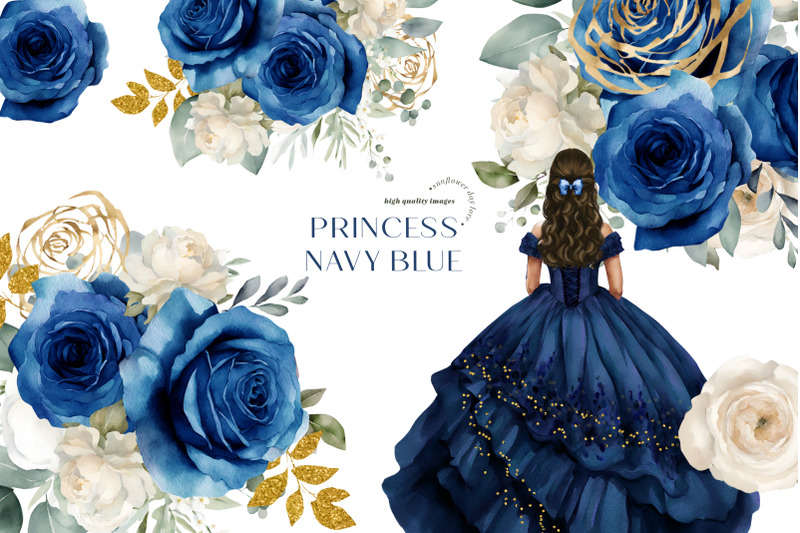 navy-blue-princess-dresses-charra-quinceaera-floral-clipart