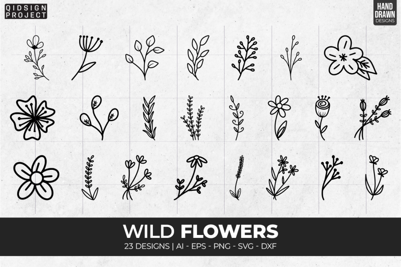 23-wild-flowers-wildflower-vector-wildflower-silhouette