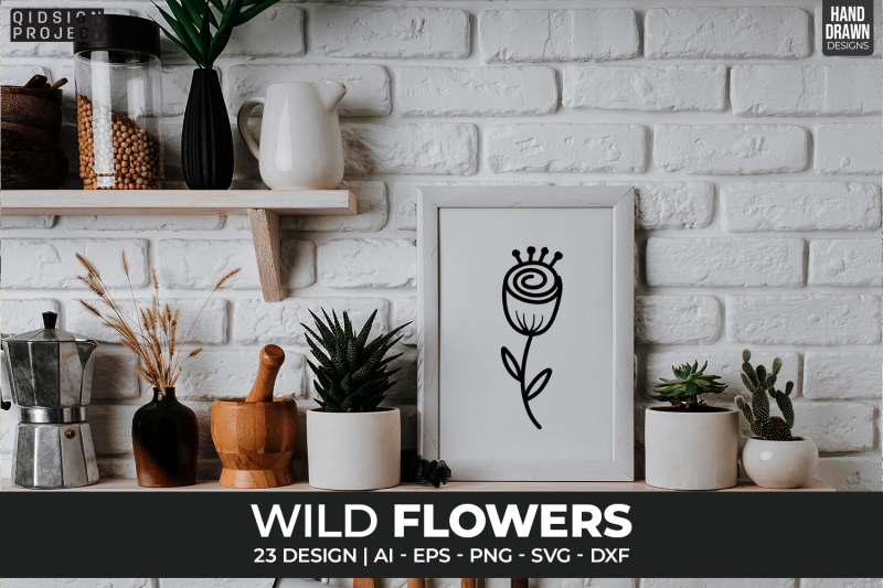 23-wild-flowers-wildflower-vector-wildflower-silhouette