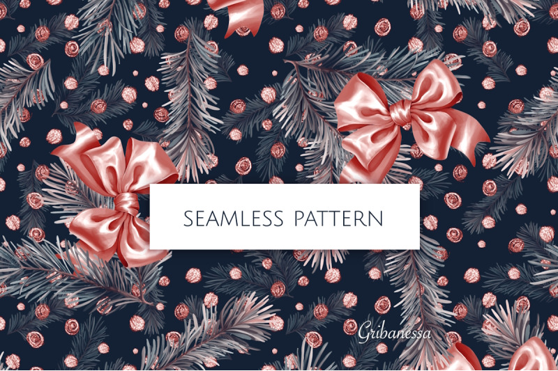 christmas-seamless-pattern-with-fir-branches-and-bows