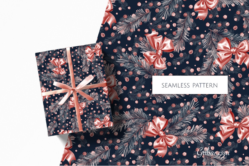 christmas-seamless-pattern-with-fir-branches-and-bows