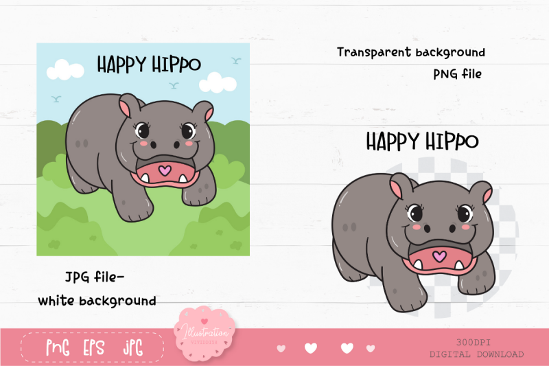 cute-hippo-clipart-kawaii-clipart-pygmy-hippo-baby-safari-animals