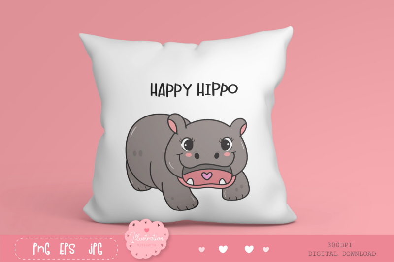 cute-hippo-clipart-kawaii-clipart-pygmy-hippo-baby-safari-animals