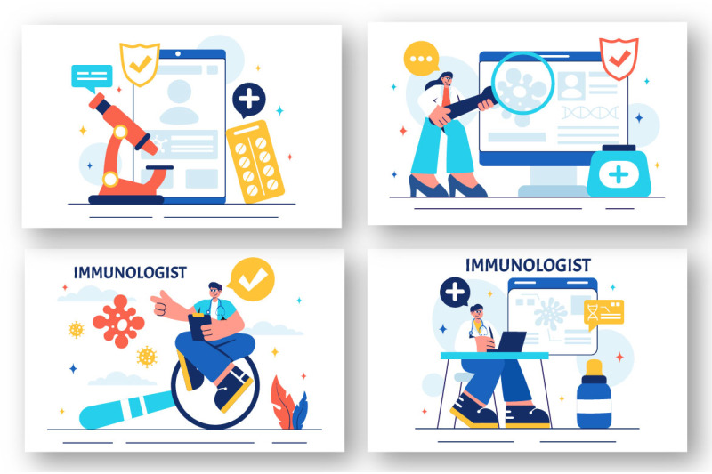 13-immunologist-vector-illustration