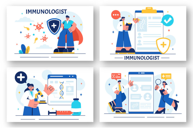 13-immunologist-vector-illustration