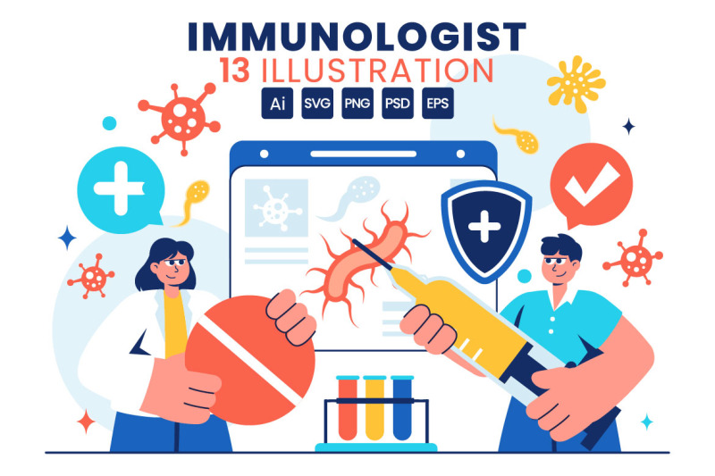 13-immunologist-vector-illustration