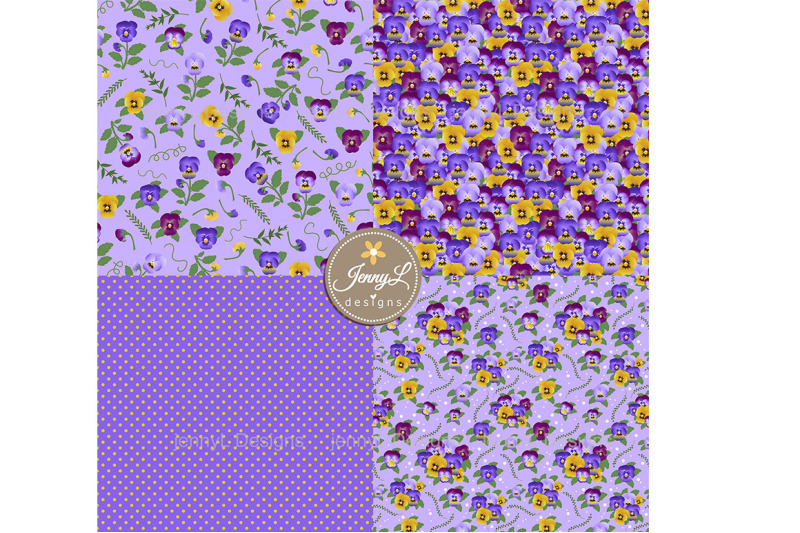 pansies-floral-seamless-digital-paper-and-clipart