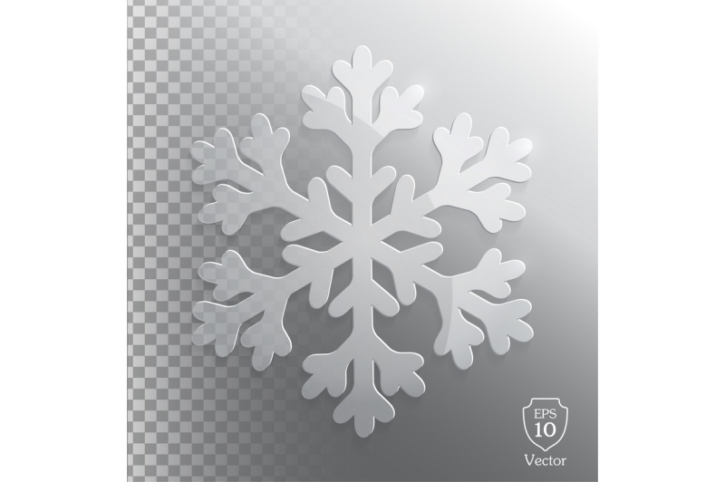 glass-transparent-snowflake-vector