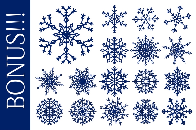 green-christmas-snowflakes-frames-vector