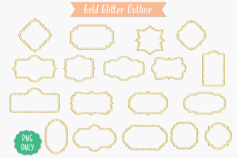 glitter-vintage-dots-frames-decorative-border-retro-labels