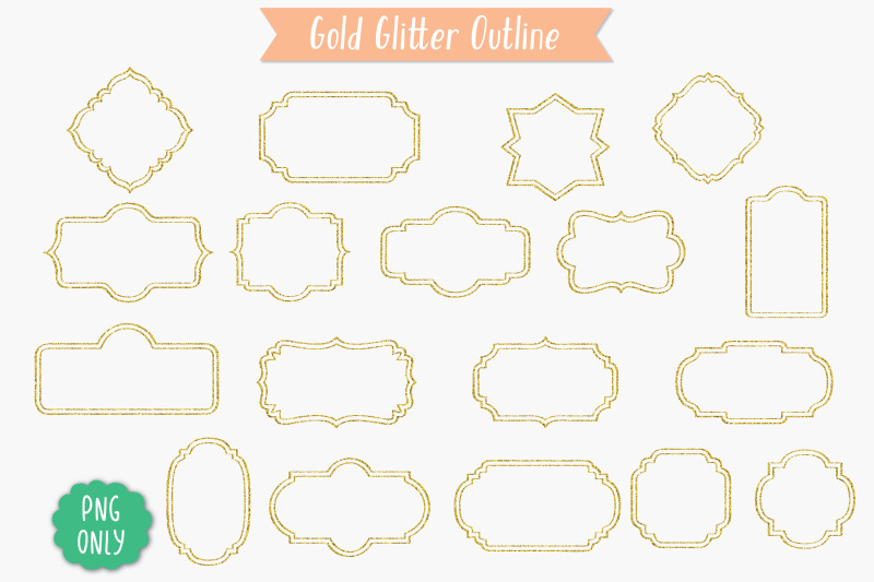 glitter-vintage-double-frames-decorative-border-retro-labels