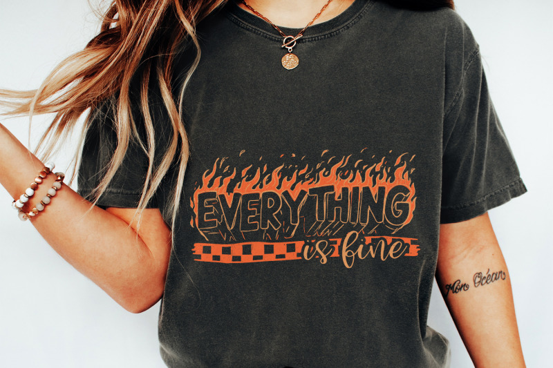 everything-is-fine-png-digital-download-trendy-png-mental-health-png