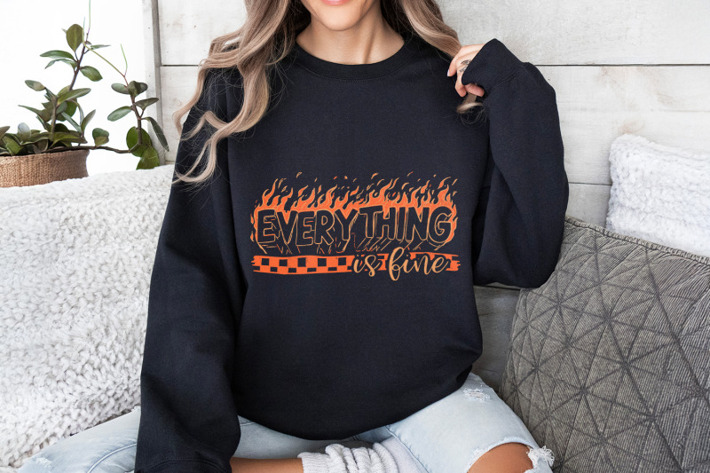 everything-is-fine-png-digital-download-trendy-png-mental-health-png