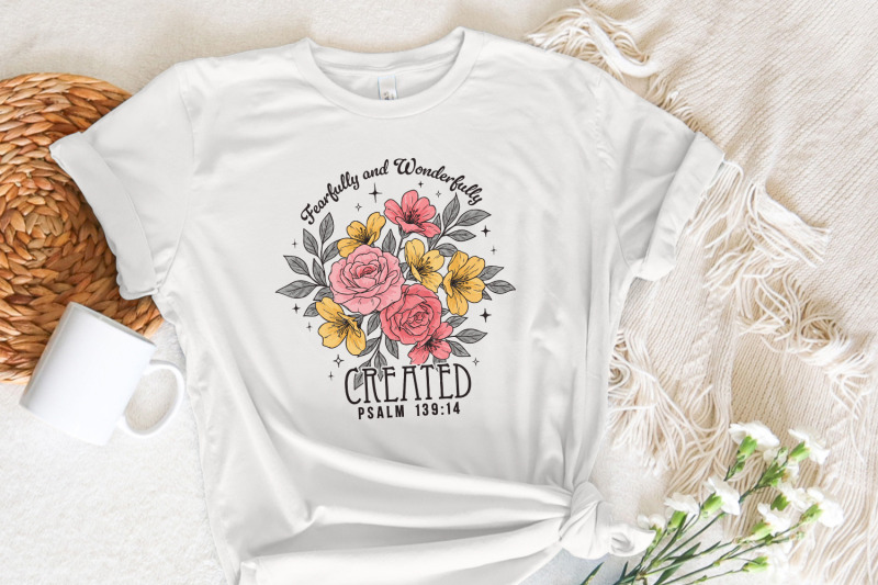 fearfully-and-wonderfully-png-christian-png-retro-boho-floral-bible