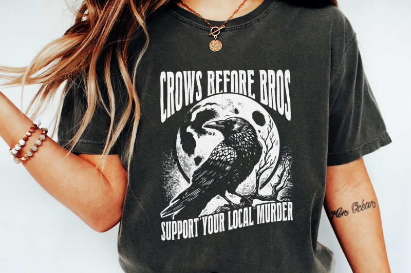 crows-before-bros-png-vintage-raven-halloween-goblincore-witchy-fun