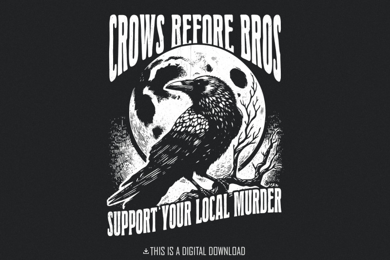 crows-before-bros-png-vintage-raven-halloween-goblincore-witchy-fun