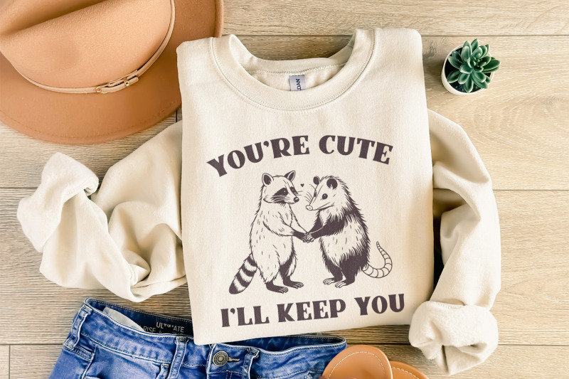 you-039-re-weird-i-039-ll-keep-you-png-funny-retro-raccoon-opossum-design-sa