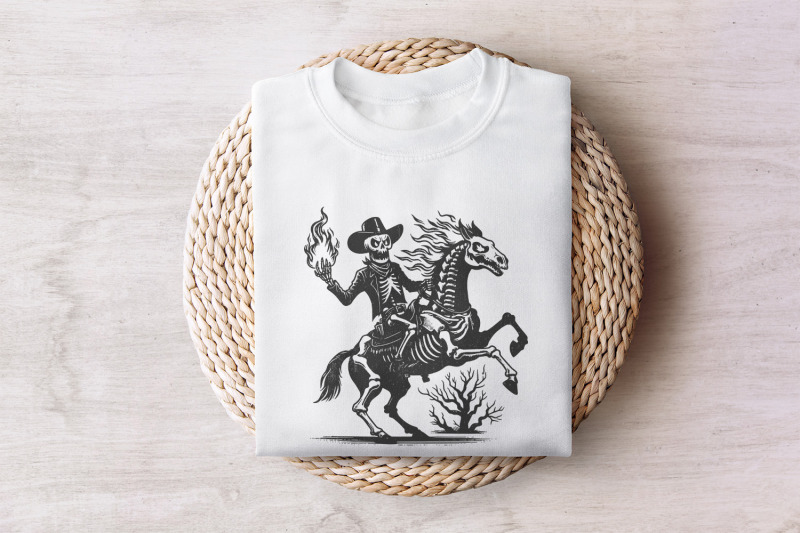 skeleton-cowboy-on-horse-png-western-gothic-art-spooky-skeleton-ride