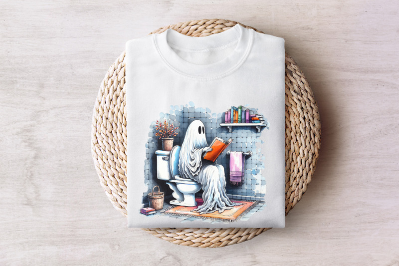 funny-ghost-reading-on-toilet-t-shirt-design-cute-halloween-digital-d