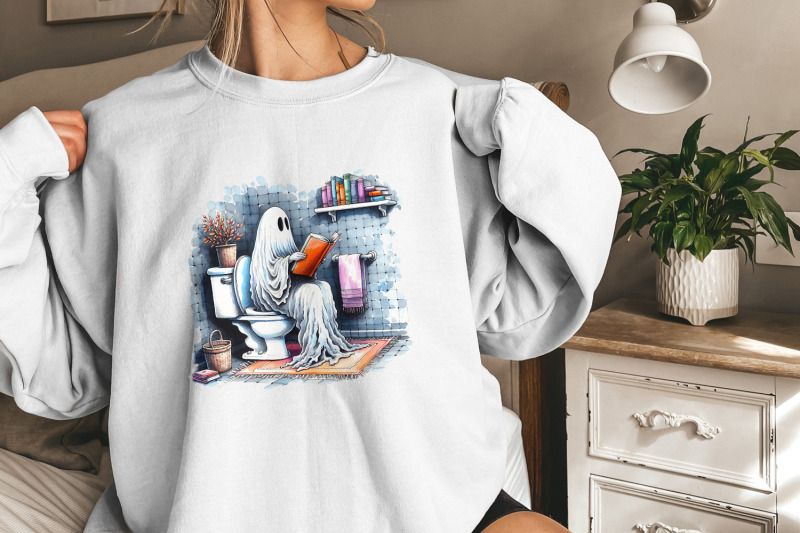 funny-ghost-reading-on-toilet-t-shirt-design-cute-halloween-digital-d