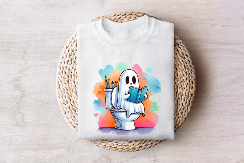 funny-ghost-reading-on-toilet-t-shirt-cute-halloween-digital-download