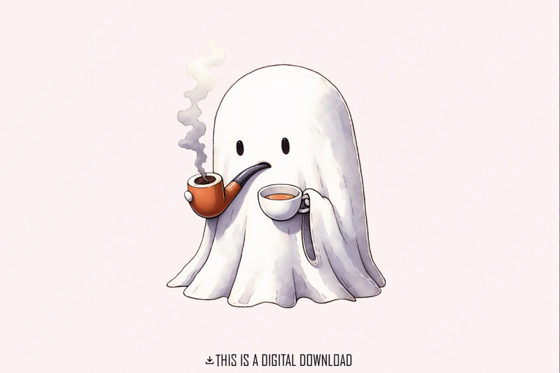 cozy-ghost-with-pipe-and-coffee-t-shirt-design-cute-and-relaxing-digi