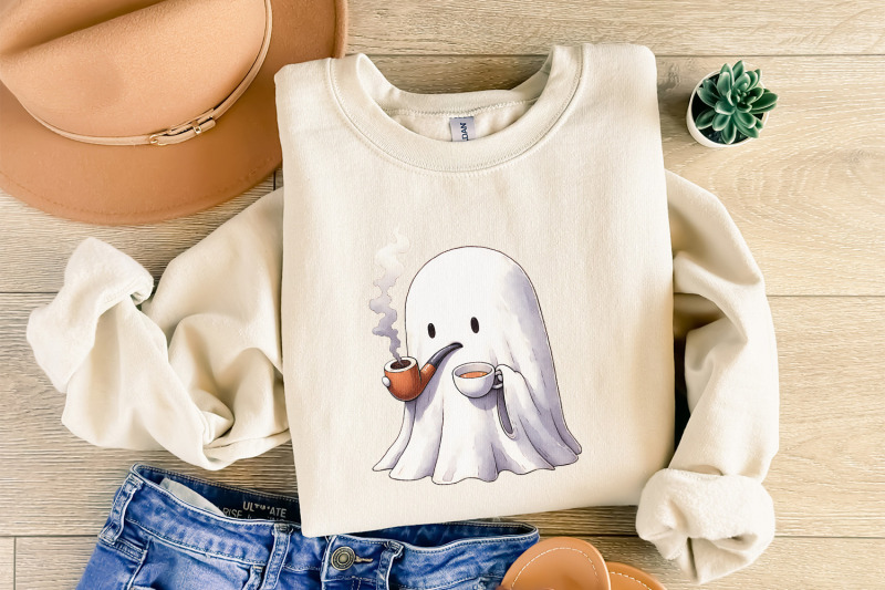 cozy-ghost-with-pipe-and-coffee-t-shirt-design-cute-and-relaxing-digi