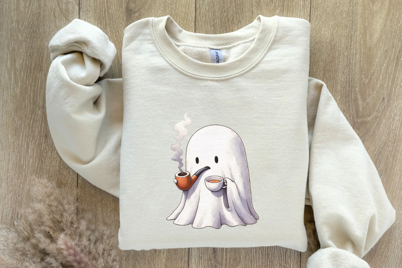 cozy-ghost-with-pipe-and-coffee-t-shirt-design-cute-and-relaxing-digi