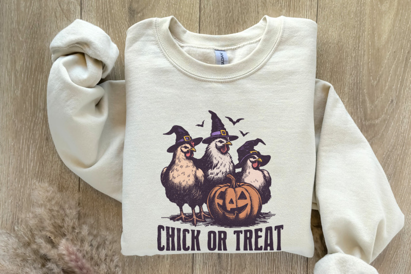 chick-or-treat-png-spooky-chicken-design-fall-pumpkin-witch-chicken