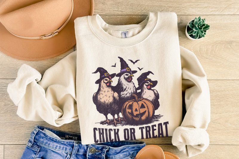 chick-or-treat-png-spooky-chicken-design-fall-pumpkin-witch-chicken