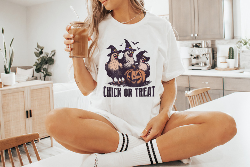 chick-or-treat-png-spooky-chicken-design-fall-pumpkin-witch-chicken
