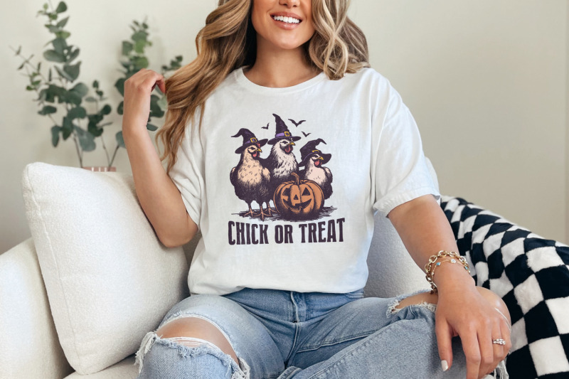 chick-or-treat-png-spooky-chicken-design-fall-pumpkin-witch-chicken