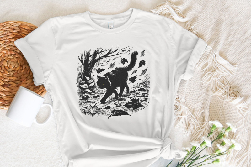 black-cat-png-halloween-cat-shirt-spooky-season-png-retro-halloween