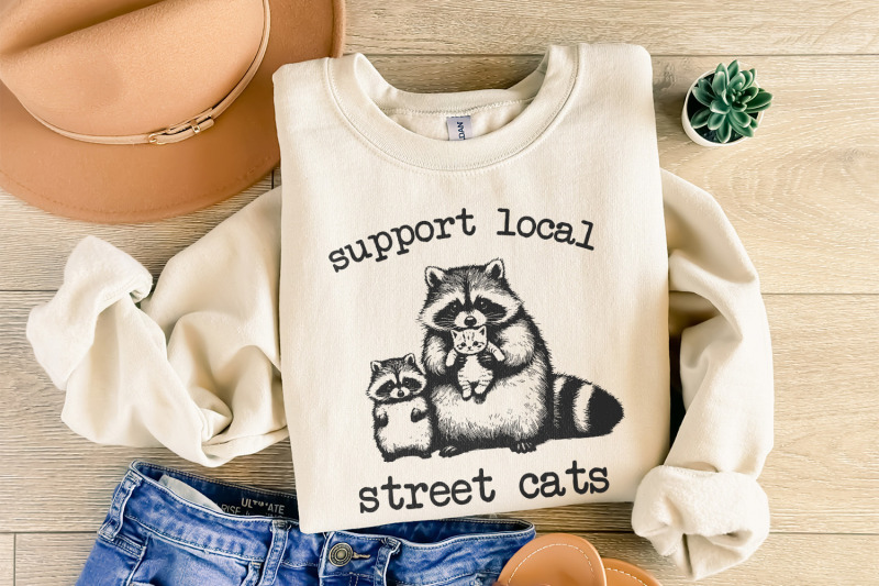 support-your-local-street-cats-funny-raccoon-png-opossum-png-vintag
