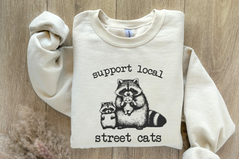 support-your-local-street-cats-funny-raccoon-png-opossum-png-vintag