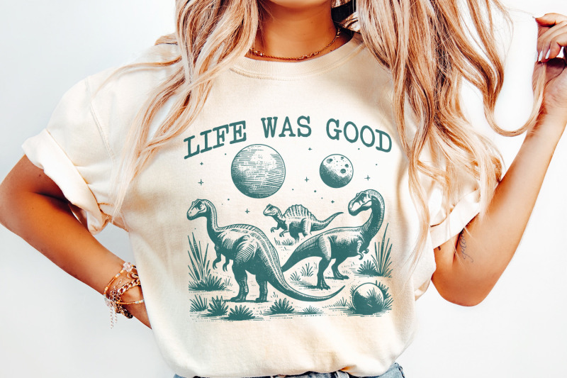 life-was-good-dinosaur-extinct-funny-animal-quotes-vintage-sayings